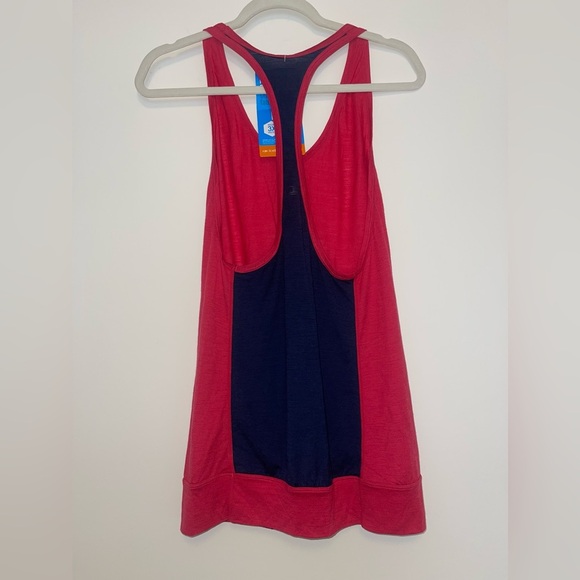 NWT Icebreaker Wool Nomi Racerback pink Tank hiking climbing running camping - Picture 7 of 7